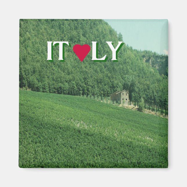 Summertime Italy Countryside Magnet (Framsidan)