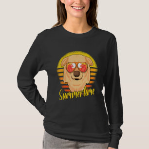 Summertime Labrador Retro Sunset Beach Vacation La T Shirt