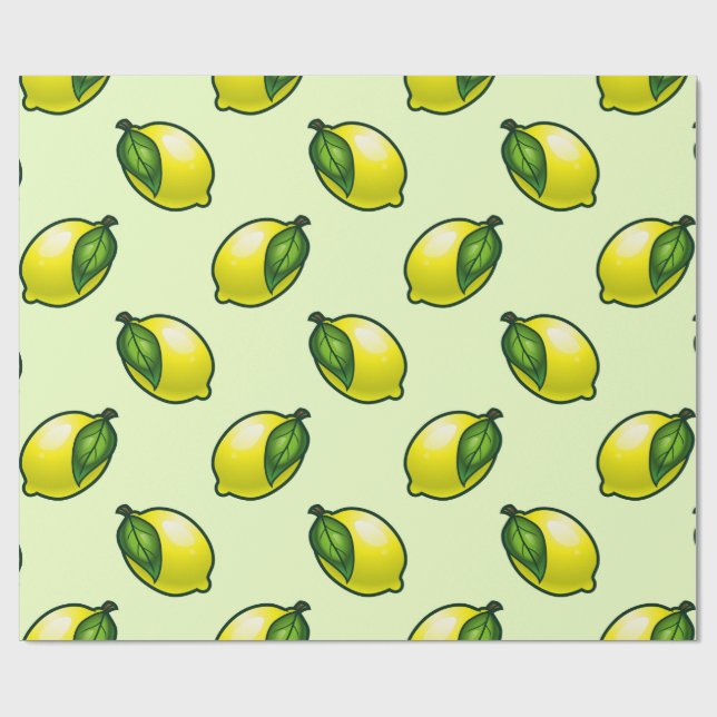 Summertime Lemon Presentpapper (Platt)