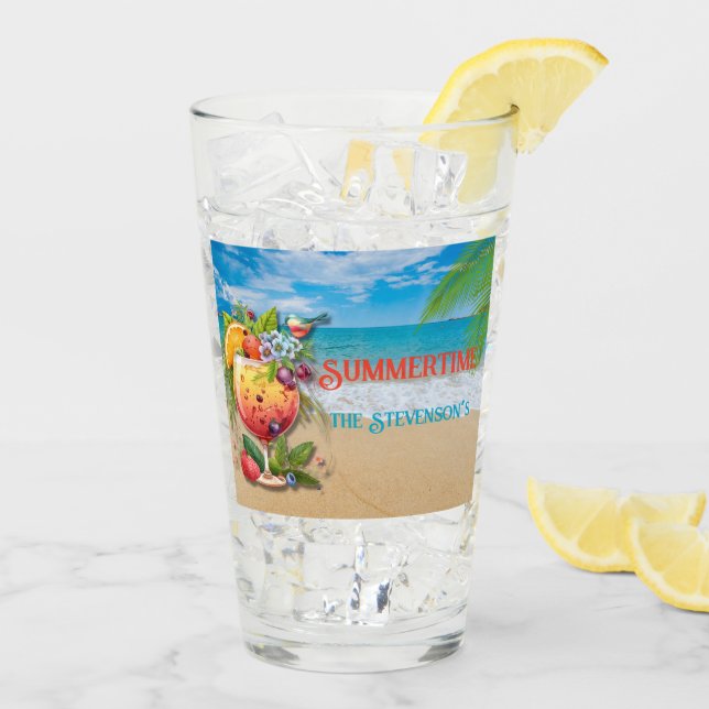 Summertime Personlig Beach Ocean Glaskopp (Bakside Is)