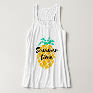 Summertime Pineapple Linne Med Racerback