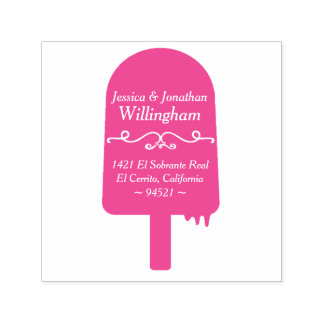 Summertime Popsicle Returadress Frimärke Självfärgande Stämpel