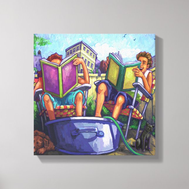 Summertime Reading Canvastryck (Framsida)