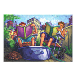 Summertime Reading Fototryck