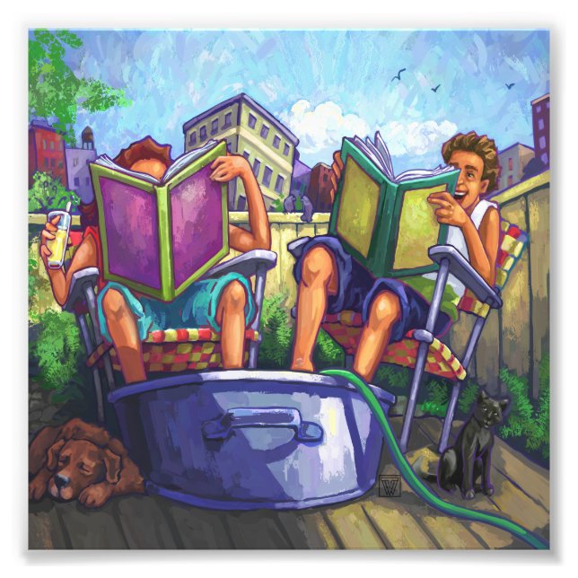 Summertime Reading Fototryck (Framsidan)