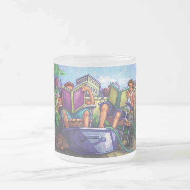 Summertime Reading Frostad Glasmugg (Center)