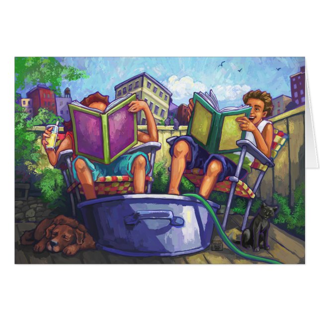Summertime Reading Hälsningskort (Framsidan Horizontal)
