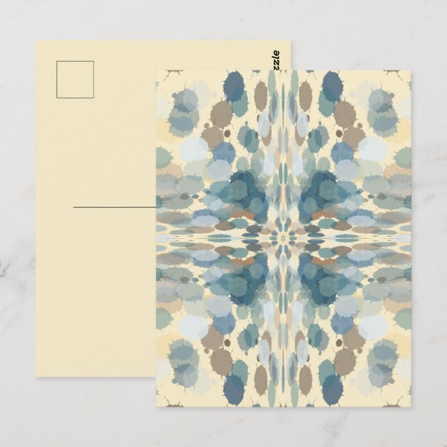 Summertime Roligt Ocean Spray Splatter Abstrakt Ar Vykort (Fram/baksida)