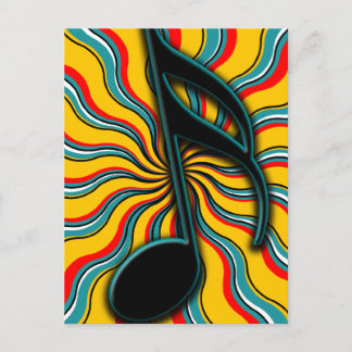 Summertime Semiquaver - 16:e anteckningssymbol Vykort
