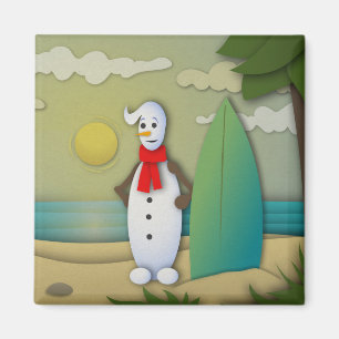 Summertime Snögubbe Magnet