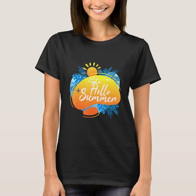 Summertime Started - Hej Summer T Shirt (Framsida)