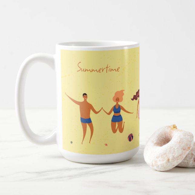 Summertime strand party roligt te kaffemugg (Med munk)