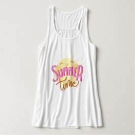 Summertime-Tanktop Linne Med Racerback