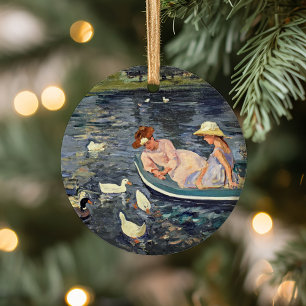 Summertime Två Mary Cassatt Julgransprydnad Keramik