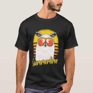Summertime Uggla Retro Sunset Beach Vacation Ugglo T Shirt
