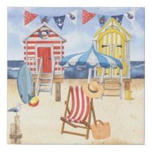 Summertime vid Shore Beach Vatten