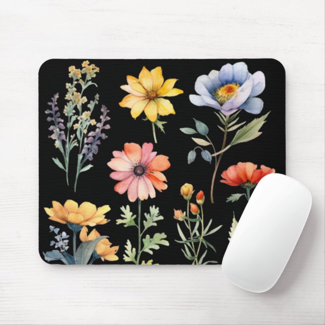 Summertime Vild Flowers Mousepad Musmatta (Med mus)