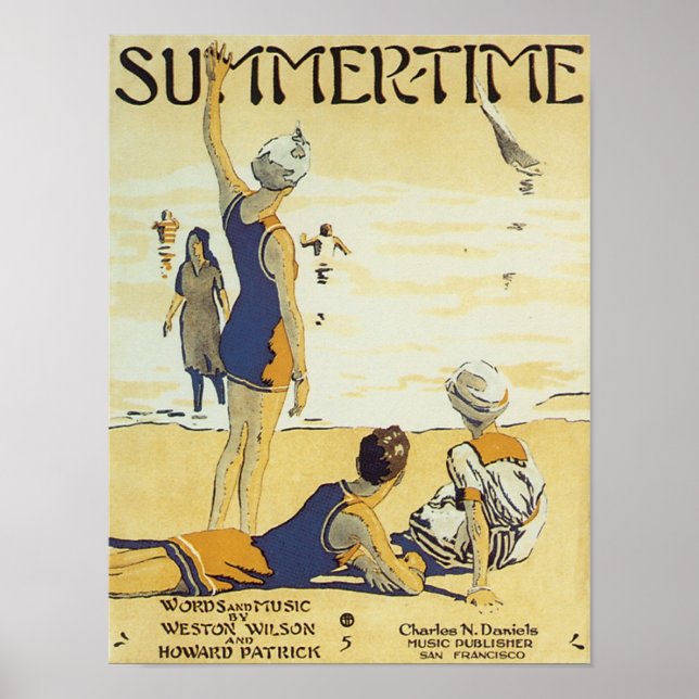 Summertime Vintage Songbook Cover Poster (Framsidan)