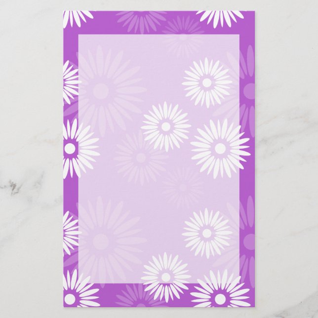 Summertime Violet Stationery Brevpapper (Framsida)