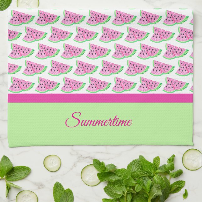 Summertime Watermelon Kitchen Towel Kökshandduk (Vikta)