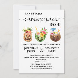 Summerween Bassäng Party Förlovning Inbjudningar