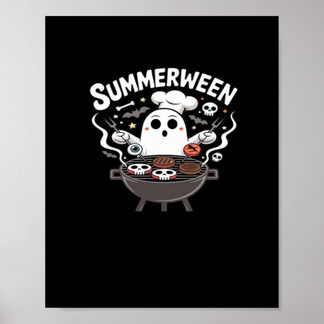 Summerween BBQ Funny Poster (Framsidan)
