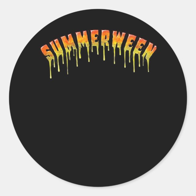Summerween Classic Runt Klistermärke (Framsida)
