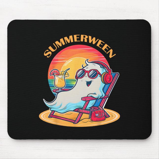 Summerween Cute Spooky Summer Ghost Halloween Kärl Musmatta (Framsidan)