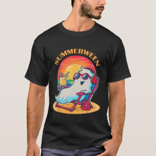 Summerween Cute Spooky Summer Ghost Halloween Kärl T Shirt