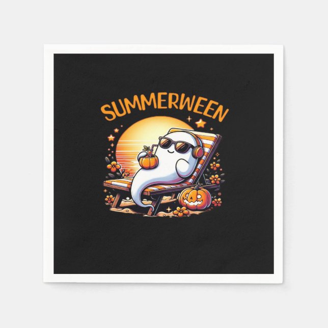 Summerween Cute Spooky Summer Pappersservett (Framsidan)
