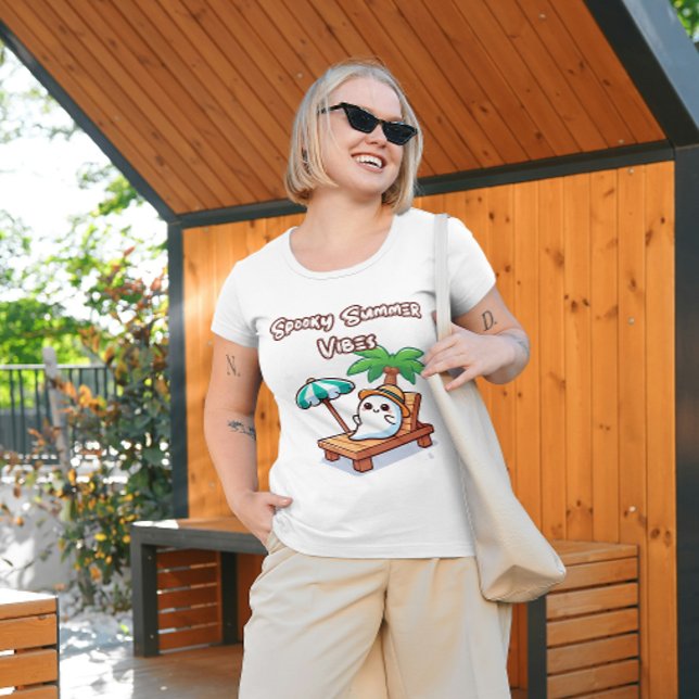 Summerween Cute Summer Ghost T Shirt (Skapare uppladdad)