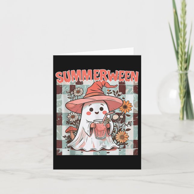 Summerween Funny Halloween Fall Trending Design Ta Kort (Framsida)