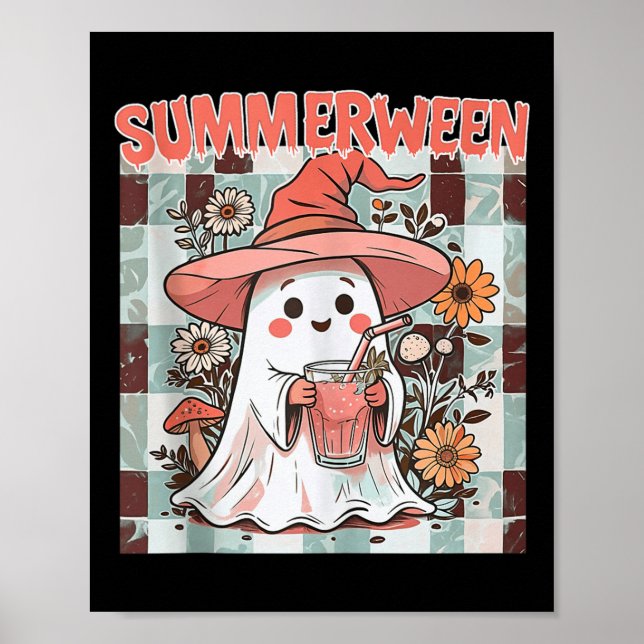 Summerween Funny Halloween Fall Trending Design Ta Poster (Framsidan)