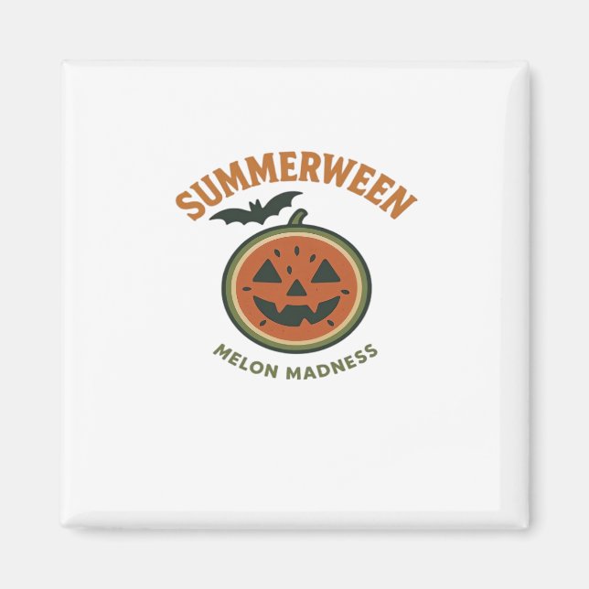 Summerween Galenhet - Spooky Watermelon Classic Magnet (Framsidan)