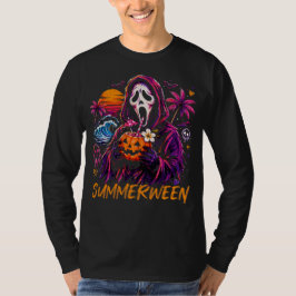 Summerween Ghostface Pumpkin Strand T Shirt