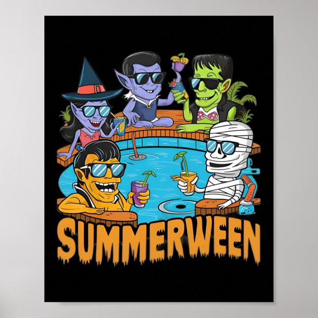 Summerween Halloween För manar kvinnor i taloky Mo Poster (Framsidan)