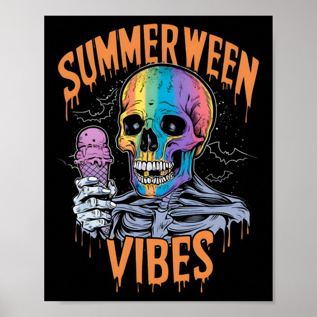 Summerween Halloween Summer Party Costume Funny Su Poster (Framsidan)