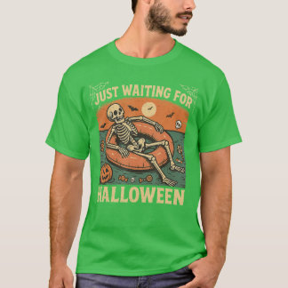 Summerween Kuslig Sommar Skelett Bara Väntar På T Shirt