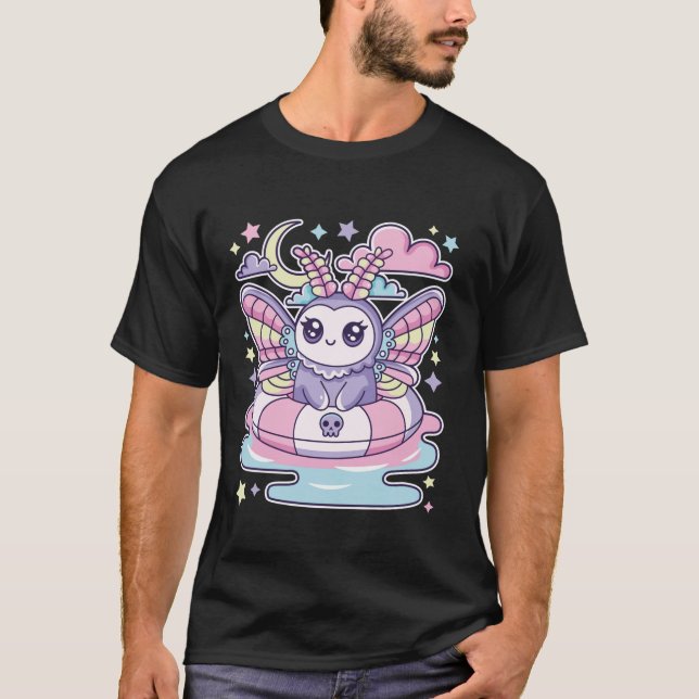 Summerween Moth Fairy Bassäng Side Party Chilling  T Shirt (Framsida)