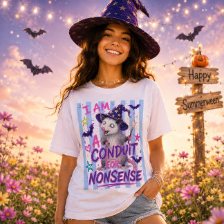Summerween-Possum-Trollkarlskonduktör för nonsens T Shirt
