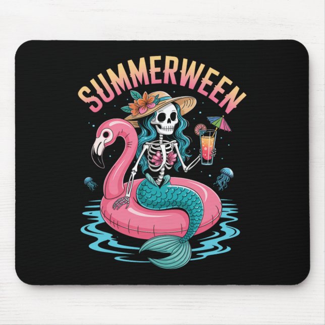 Summerween Sjöjungfru Skeleton Beach Flamingo Hall Musmatta (Framsidan)