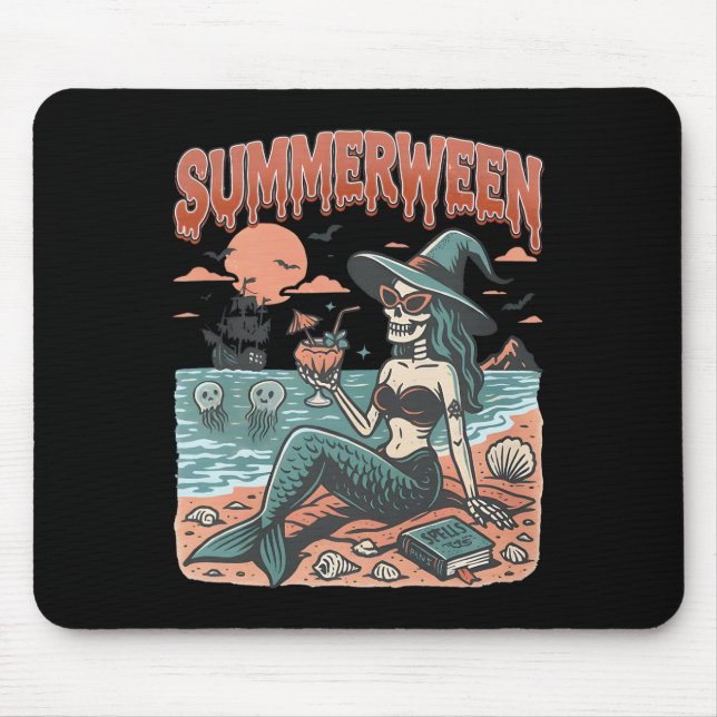 Summerween Sjöjungfru Skeleton Beach Flamingo Hall Musmatta (Framsidan)