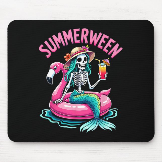 Summerween Sjöjungfru Skeleton Beach Flamingo Hall Musmatta (Framsidan)