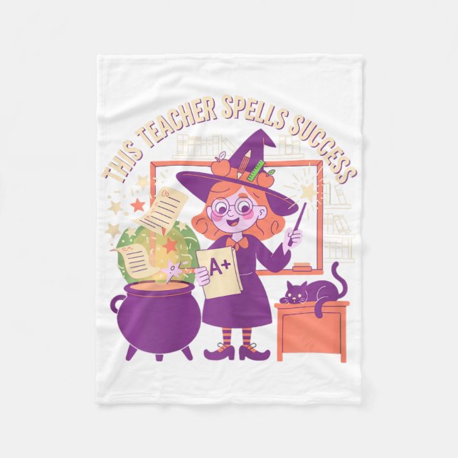 Summerween Skeleton Beach Party Halloween Vibes Fleecefilt (Framsidan)