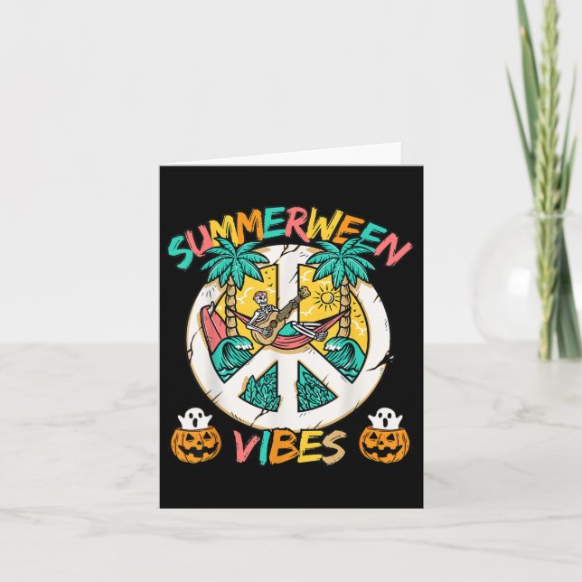 Summerween Skeleton Chill ut vid bålen med Su Kort (Framsida)