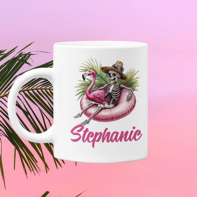 Summerween Skeleton Floating  Kaffemugg (Skapare uppladdad)