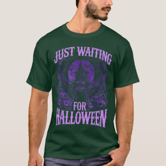 Summerween Skeleton Just Waiting For Halloween T Shirt