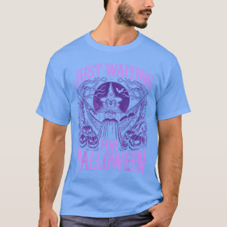 Summerween Skeleton Just Waiting For Halloween T Shirt