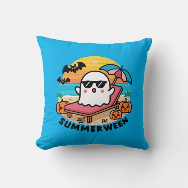 Summerween - spöket på solbädd kudde (Framsida)