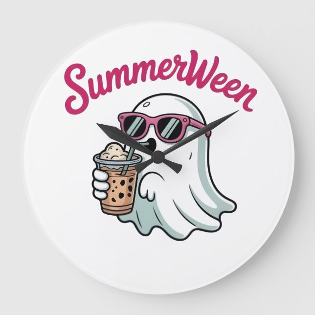 Summerween Spökstämning 2026: Kuslig Mötte Solig F Stor Klocka (Framsida)